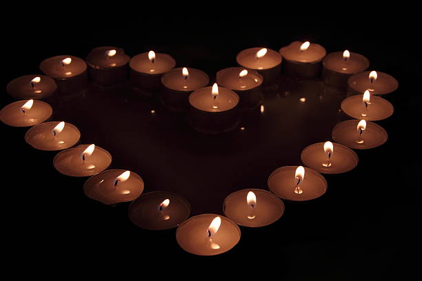 istock Heart of candles 535675563