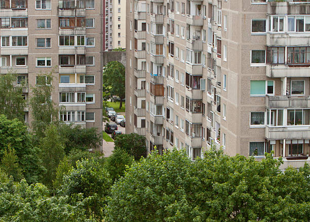 Apartment buildings stock photo