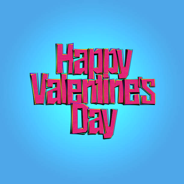 istock Happy Valentines Day design lettering greeting card template 535676875