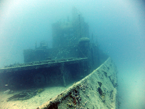 Russian Destroyer Wreck diving in Varadero, Cuba.