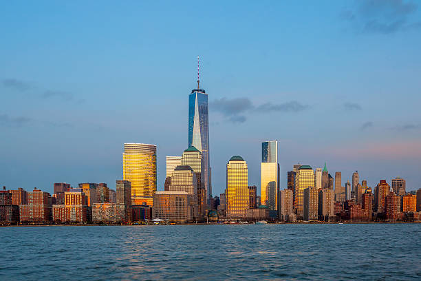 istock Manhattan Skyline from Jersey at twilight, New York City 535682879