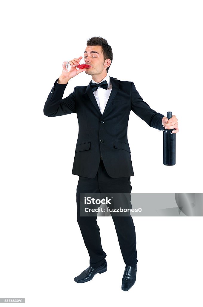 Isolated elegant man Isolated young elegant man drunk 2015 Stock Photo