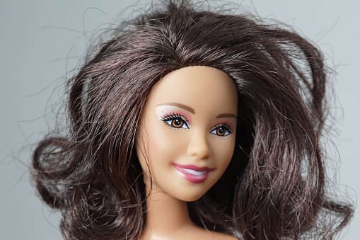 Brooklyn, NY, USA - February 2, 2015: One female Teresa doll made by Mattel in China 2001 photographed in studio. Teresa is a friend of Barbie.