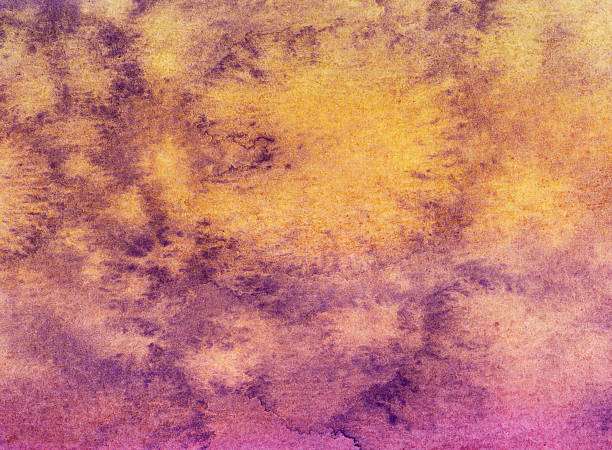 istock Orange pink watercolor background 535696535