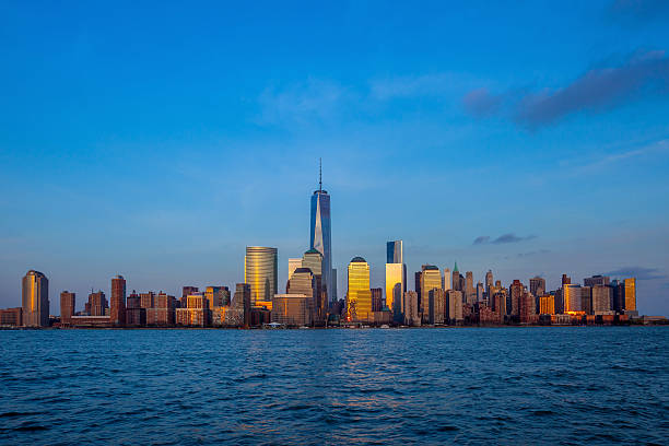 istock Manhattan Skyline from Jersey at twilight, New York City 535697039