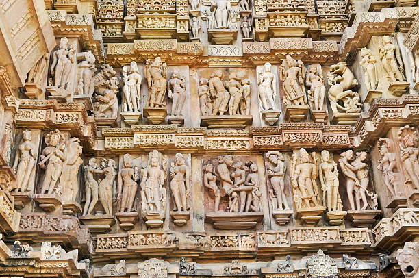 istock Erotic Human Sculptures, Khajuraho, India. 535700929