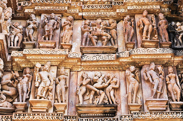 istock Erotic Human Sculptures, Khajuraho, India. 535700935