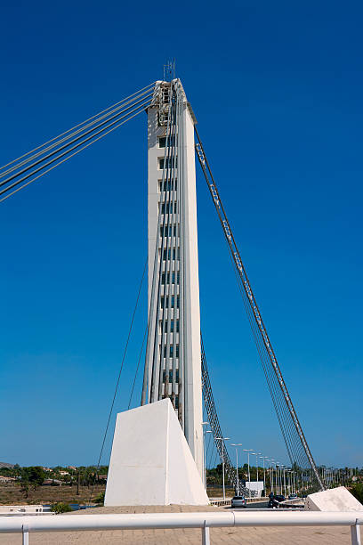istock Elche Alicante Bimilenario suspension bridge over Vinalopo 535700941