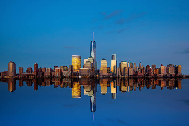 istock Manhattan Skyline from Jersey at twilight, New York City 535701417