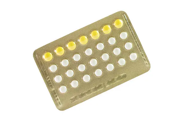 Photo of Contraceptive aluminum blister pack