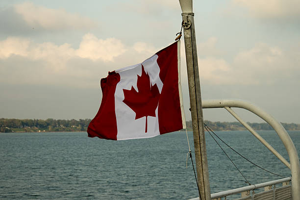 istock Canadian Flag on Boat 535702543