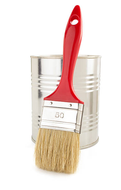 istock paint bucket and paintbrush on white 535703299