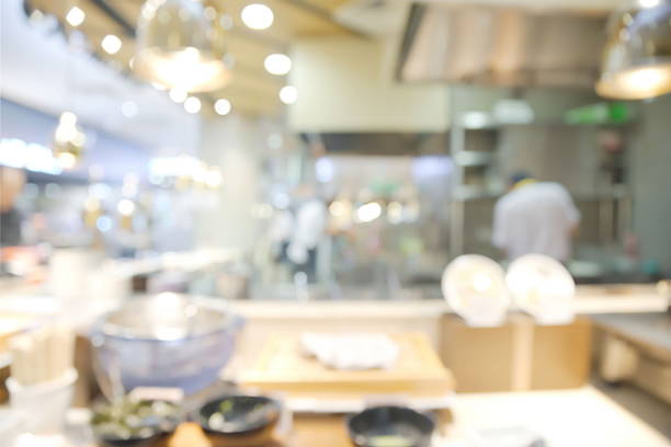 istock Abstract blurry japanese food counter 535704057