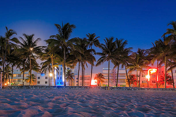 istock Miami Beach, Florida hotels and restaurants at twilight on Ocean 535705165