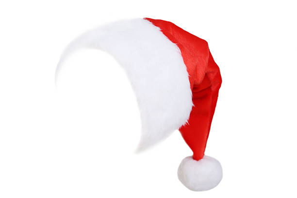 istock Santa Claus red hat isolated on white 535715911