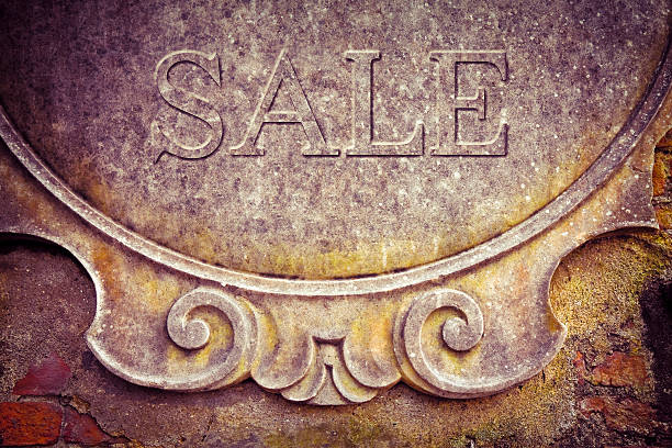 istock Sale written on stucco wall 535716051