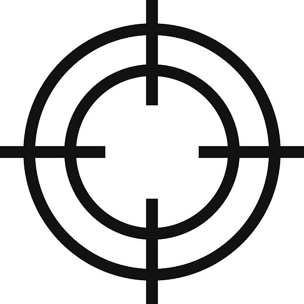 celownik ikona - celować stock illustrations