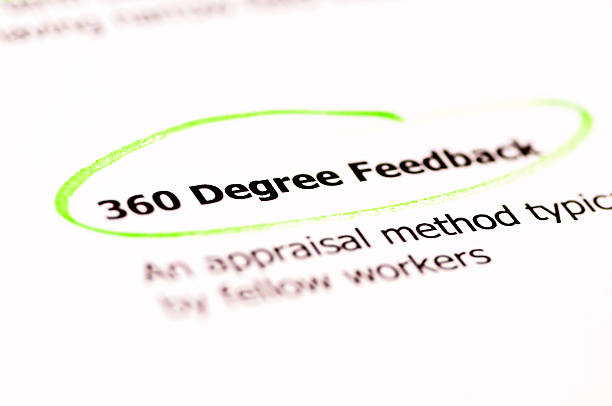 istock Closeup shot over words 360 Degree Feedback on paper 535717989
