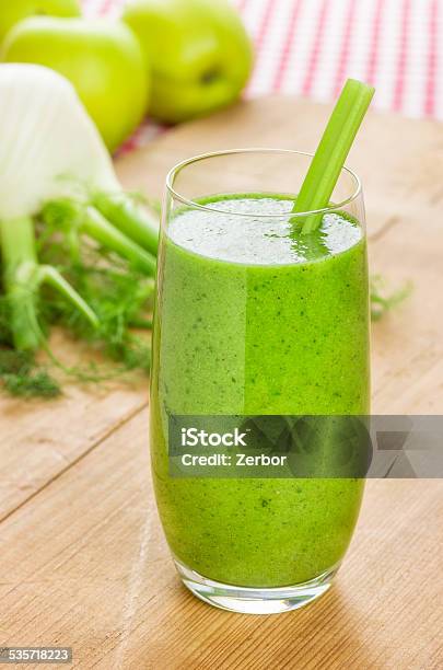 Green Smoothie With Apple And Fennel Stock Photo - Download Image Now - Fennel, Juice - Drink, 2015