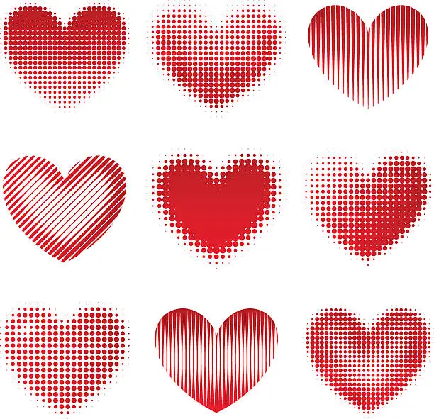 Vector illustration of Hearts