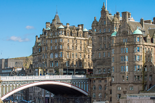 The North Bridge and historic buildings in Edinburgh