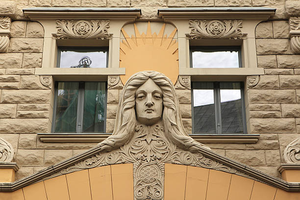 istock Art Nouveau building in Riga, Latvia. 535721399