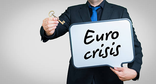 Euro crisis stock photo
