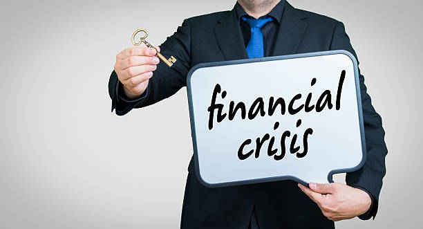 financial crisis businessman stock photo