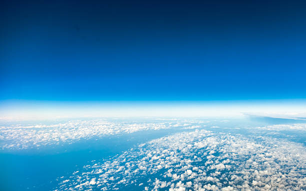 istock Sky. View from window of airplane flying in clouds 535722819