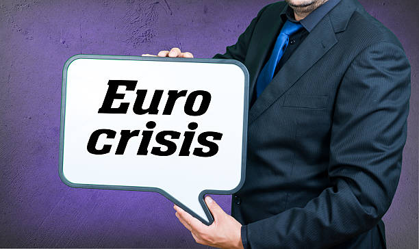 Euro crisis stock photo