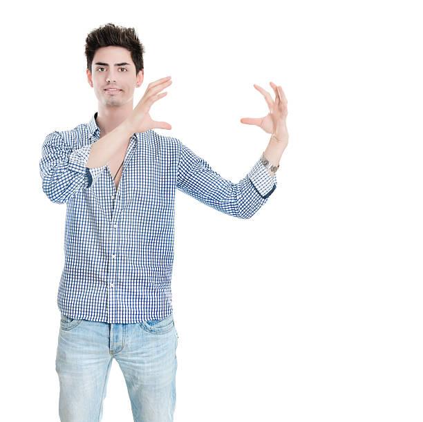 istock Young Handsome and Cheerful Man how Presenting Your Product 535724851
