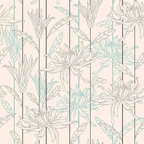 Vector illustration of flowers on a beige background