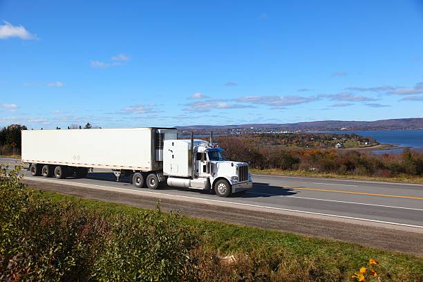 istock Semi-truck on a highway. 535725343