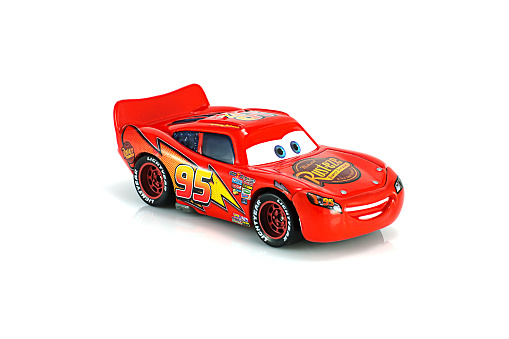 Bangkok,Thailand - November 10, 2014: Lightning McQueen main protagonist of the Disney Pixar feature film Cars. A die cast cars collection from mattel inc.