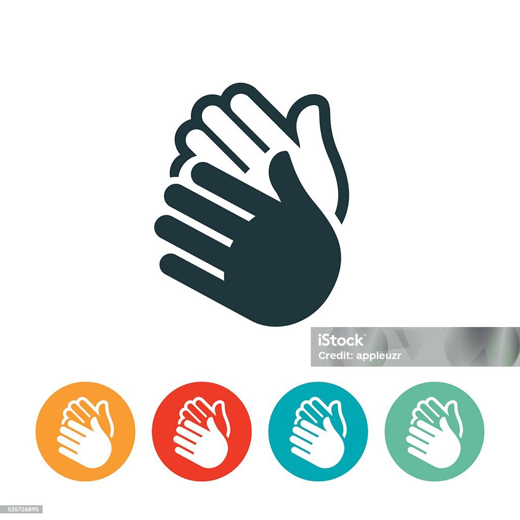 Clapping Hands Icon Clapping hands icon. Hands, clapping, applause, approval, nonverbal communication Clapping stock vector