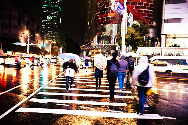 istock Crossing the road, night. Taiwan 535761639