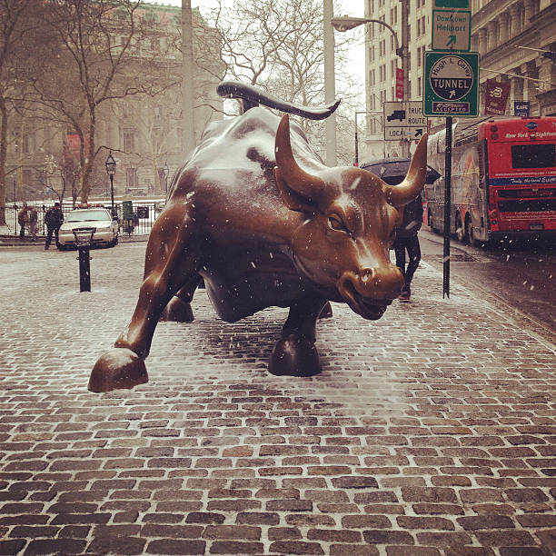 Charging Bull of Wall Street stock photo
