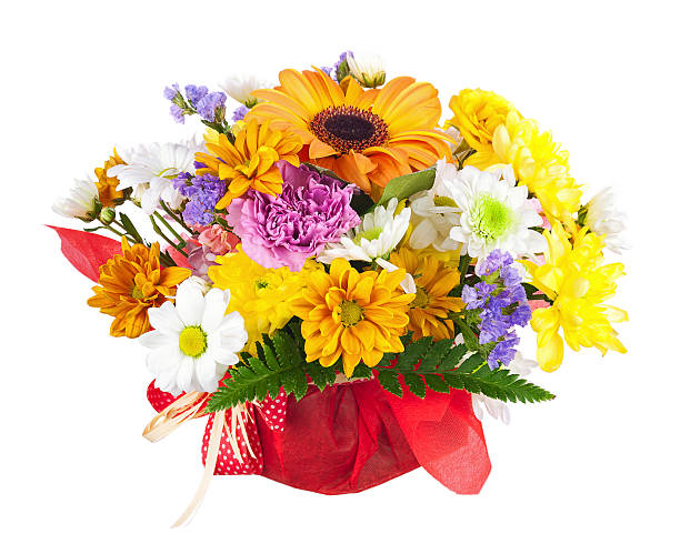 istock Beautiful bouquet of gerbera, carnations and other flowers. 535763513