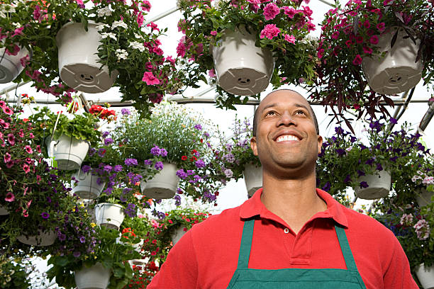 Shop assistant at a garden centre