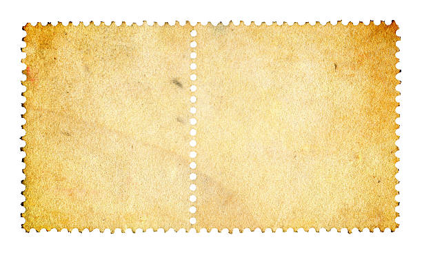 istock Blank paper postage stamp textured background isolated on white 535767689