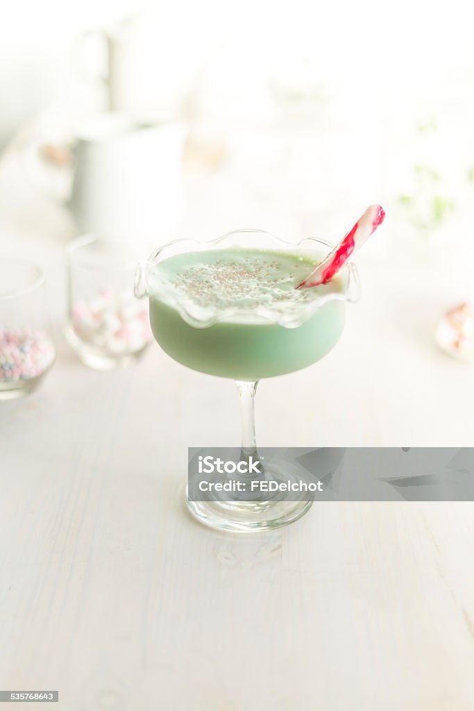 fresh pistache avocado, a little white chocolate natural ingredient milkshake healthy, and unhealthy: candy, pure home made milkshake 2015 Stock Photo