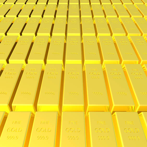 istock 3d render of gold bar background 535768995
