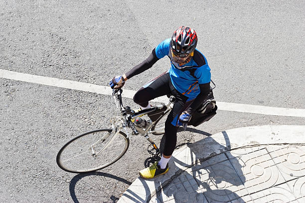 istock Man riding a bicycle in the city 535771815