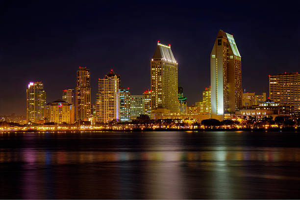 istock San Diego skyline from the water at night 535772025