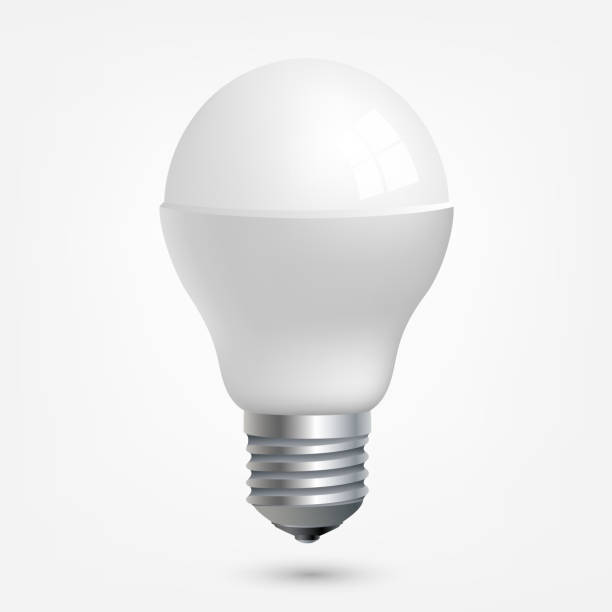 led-licht ausstoßen diode energiesparende glühbirne - led lamp stock-grafiken, -clipart, -cartoons und -symbole