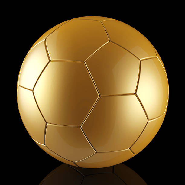 istock Gold soccer ball 535772359
