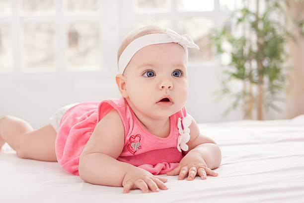 istock Adorable little baby with blue eyes 535772475