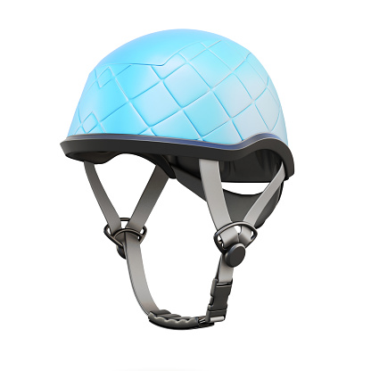 Climbing helmet on white background. 3d rendering.