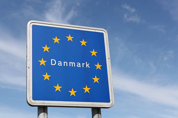 デンマーク境界のサイン - national border ストックフォトと画像