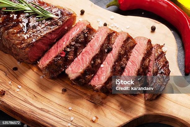 Grilled Striploin Steak Stock Photo - Download Image Now - Meat, Steak, Strip Steak